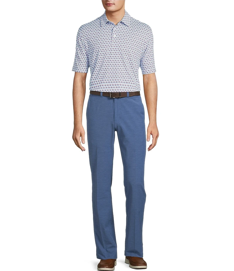 Roundtree & Yorke Performance Andrew Fit Flat Front Solid Texture Pants