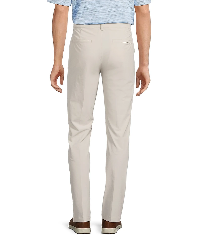 Roundtree & Yorke Performance Andrew Fit Flat Front Solid Texture Pants