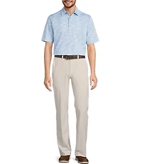 Roundtree & Yorke Performance Andrew Fit Flat Front Solid Texture Pants