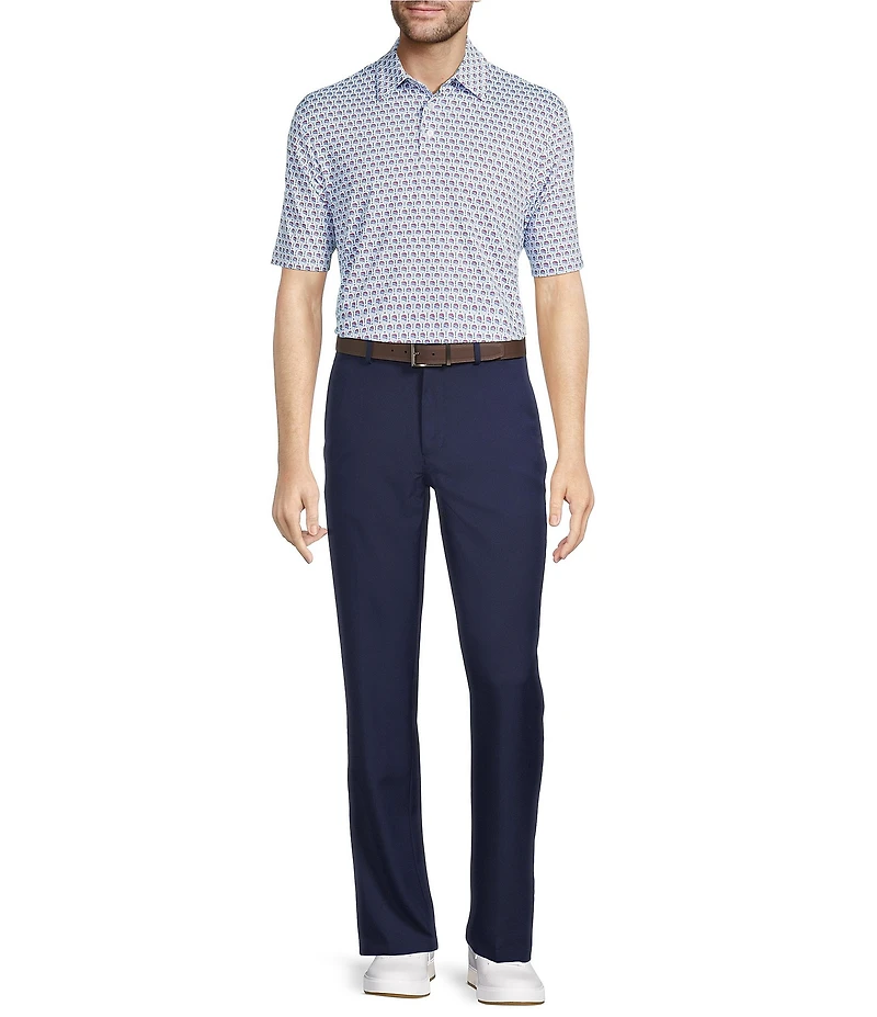 Roundtree & Yorke Performance Andrew Straight Fit Flat Front Pants