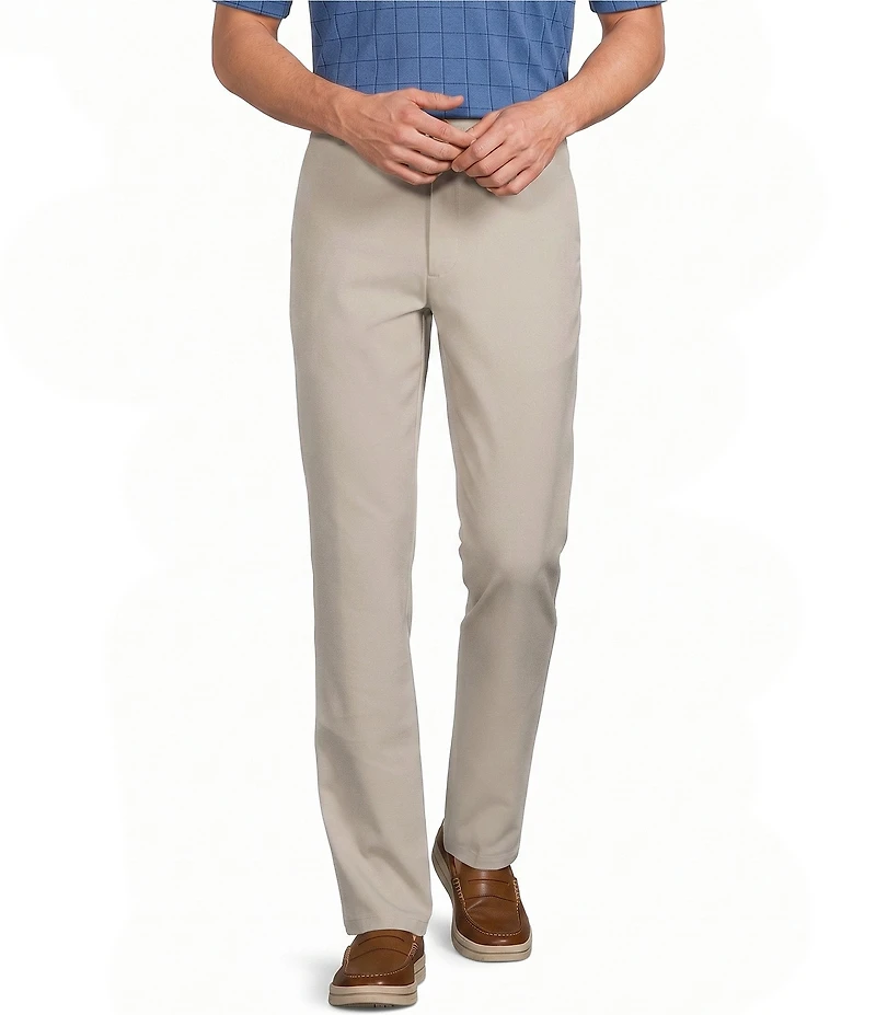 Roundtree & Yorke Performance Andrew Straight Fit Flat Front Pants