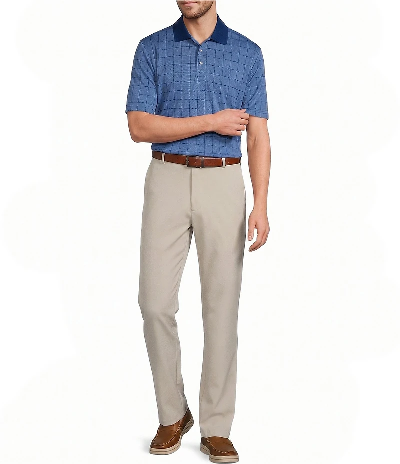 Roundtree & Yorke Performance Andrew Straight Fit Flat Front Pants
