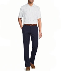 Roundtree & Yorke Performance Andrew Straight Fit Flat Front Pants