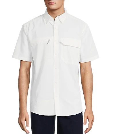 Roundtree & Yorke Performance Charter Vented Short Sleeve Solid Sport Shirt