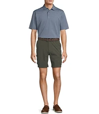 Roundtree & Yorke Performance Classic Fit Flat Front 9#double; Cargo Shorts