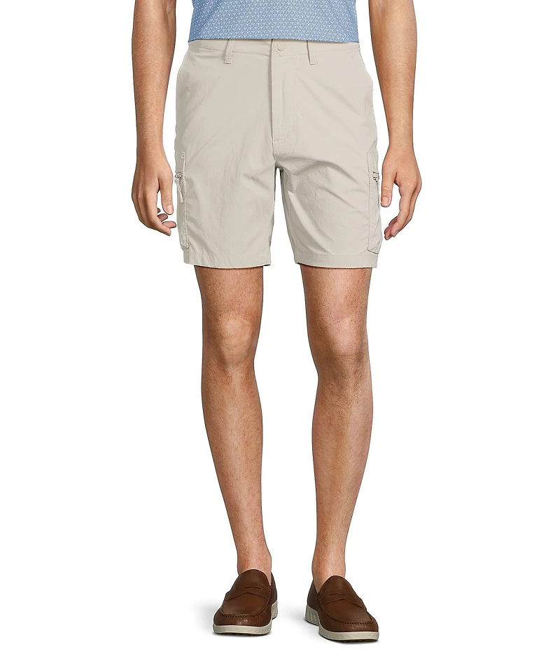 Roundtree & Yorke Performance Classic Fit Flat Front 9#double; Cargo Shorts
