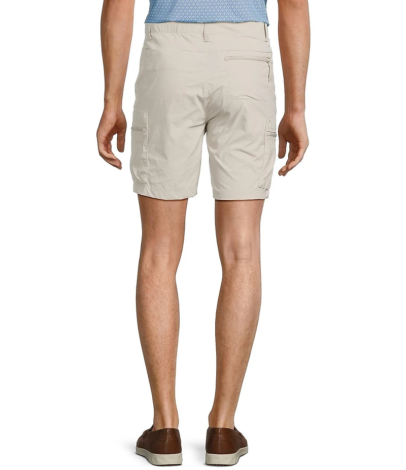 Roundtree & Yorke Performance Classic Fit Flat Front 9#double; Cargo Shorts