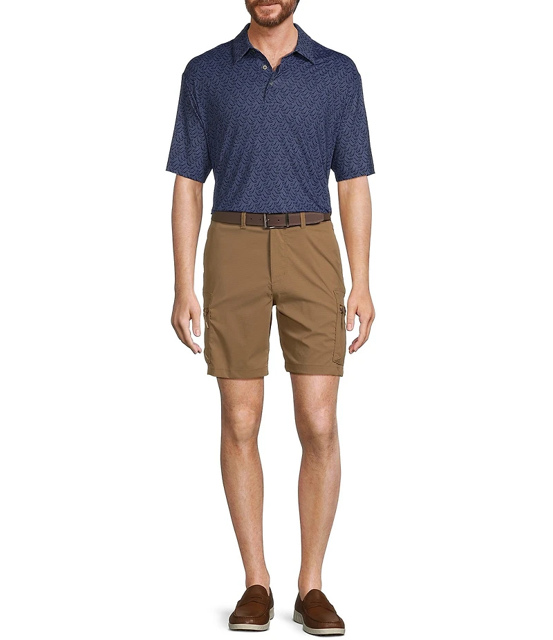 Roundtree & Yorke Performance Classic Fit Flat Front 9#double; Cargo Shorts