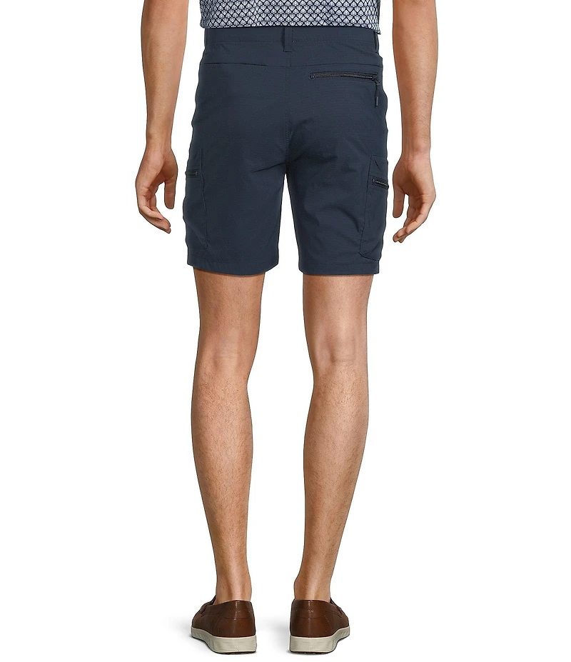 Roundtree & Yorke Performance Classic Fit Flat Front 9#double; Cargo Shorts