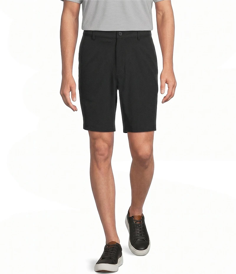 Roundtree & Yorke Performance Classic Fit Flat Front 9#double; Inseam Rip Stop Cargo Shorts