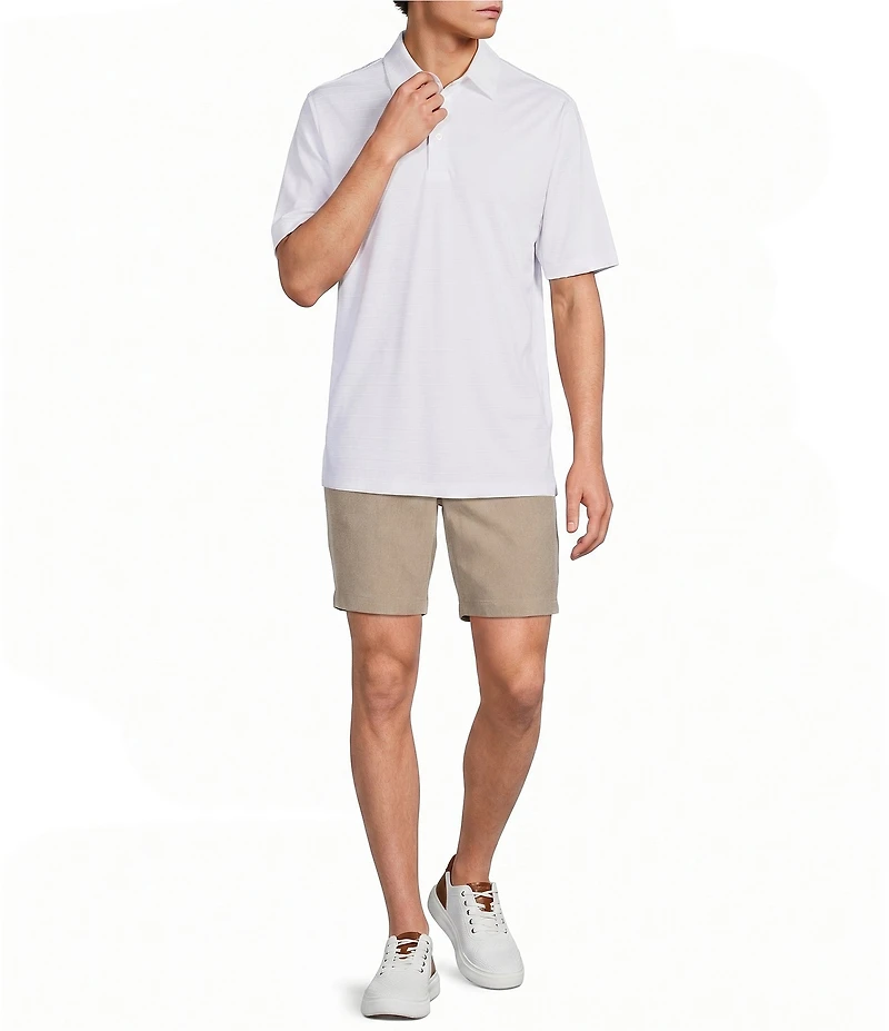 Roundtree & Yorke Performance Classic Fit Flat Front 9#double; Inseam Rip Stop Cargo Shorts