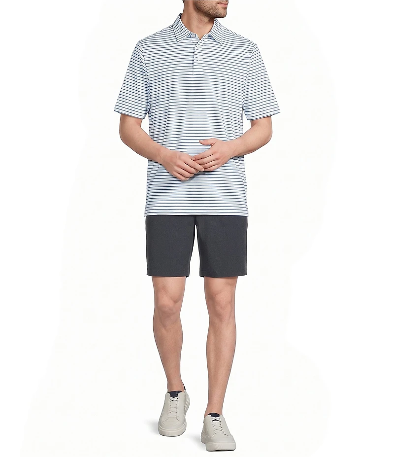 Roundtree & Yorke Performance Classic Fit Flat Front 9#double; Inseam Rip Stop Cargo Shorts