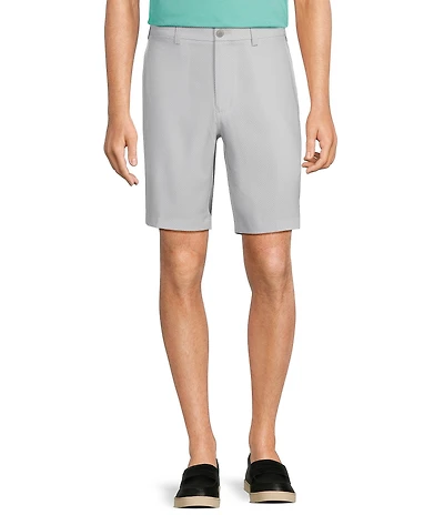 Roundtree & Yorke Performance Classic Fit Flat Front 9#double; Tonal Geo Printed Shorts