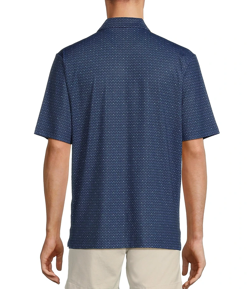 Roundtree & Yorke Performance Cocktail Print Polo Shirt
