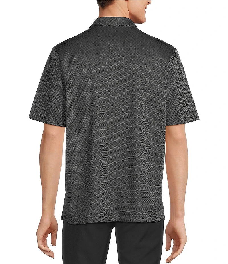 Roundtree & Yorke Performance Diamond Jacquard Polo Shirt