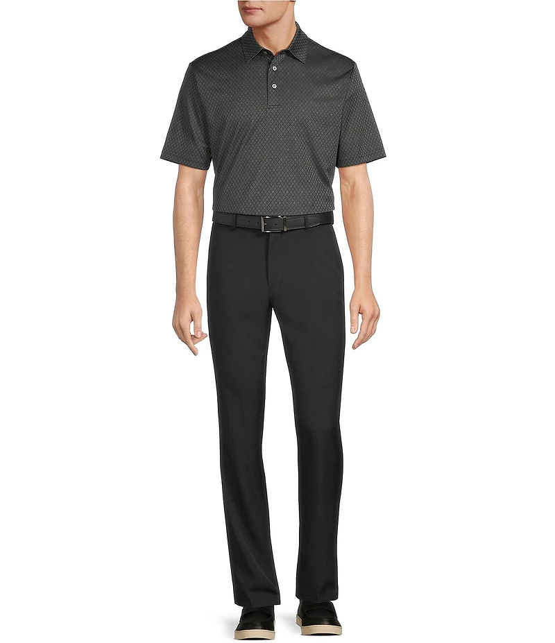 Roundtree & Yorke Performance Diamond Jacquard Polo Shirt