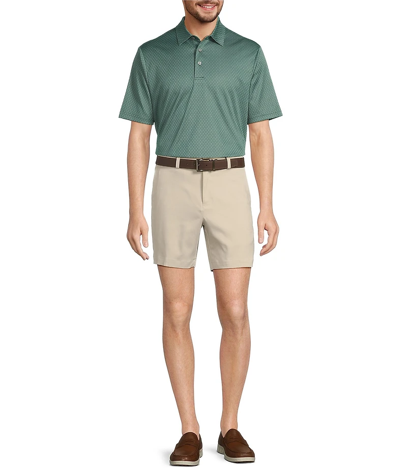 Roundtree & Yorke Performance Diamond Jacquard Polo Shirt