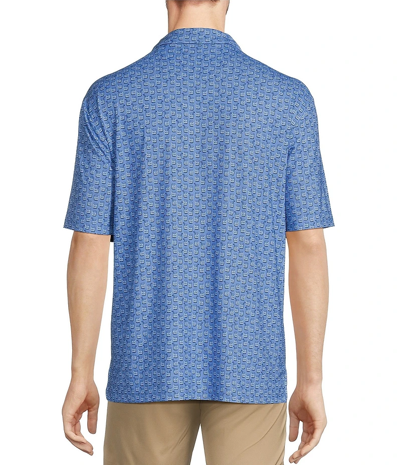 Roundtree & Yorke Performance Drink Print Polo Shirt