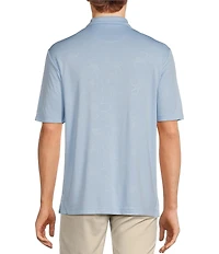 Roundtree & Yorke Performance Embossed Flower Polo Shirt