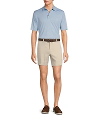 Roundtree & Yorke Performance Embossed Flower Polo Shirt