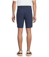Roundtree & Yorke Performance Flat Front 9#double; Solid Texture Shorts