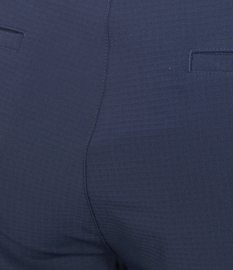 Roundtree & Yorke Performance Flat Front 9#double; Solid Texture Shorts