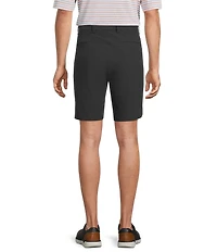 Roundtree & Yorke Performance Flat Front 9#double; Solid Texture Shorts