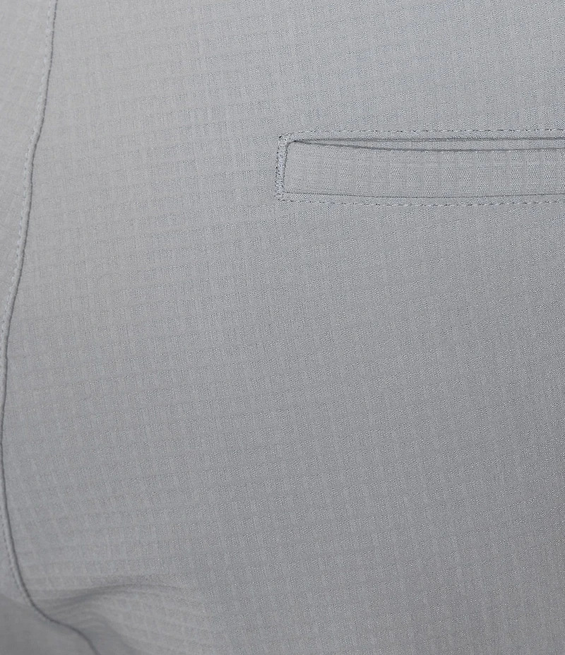 Roundtree & Yorke Performance Flat Front 9#double; Solid Texture Shorts