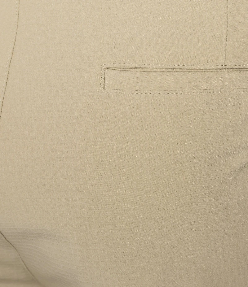Roundtree & Yorke Performance Flat Front 9#double; Solid Texture Shorts