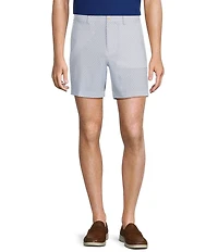 Roundtree & Yorke Performance Flat Front Straight Fit Golf Ball Print 7#double; Inseam Shorts