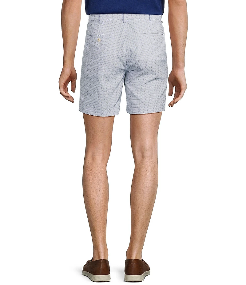 Roundtree & Yorke Performance Flat Front Straight Fit Golf Ball Print 7#double; Inseam Shorts