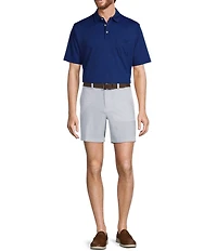 Roundtree & Yorke Performance Flat Front Straight Fit Golf Ball Print 7#double; Inseam Shorts