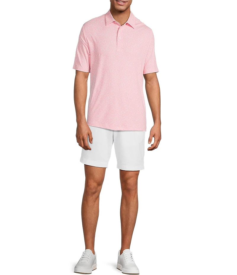 Roundtree & Yorke Performance Floral Print Polo Shirt