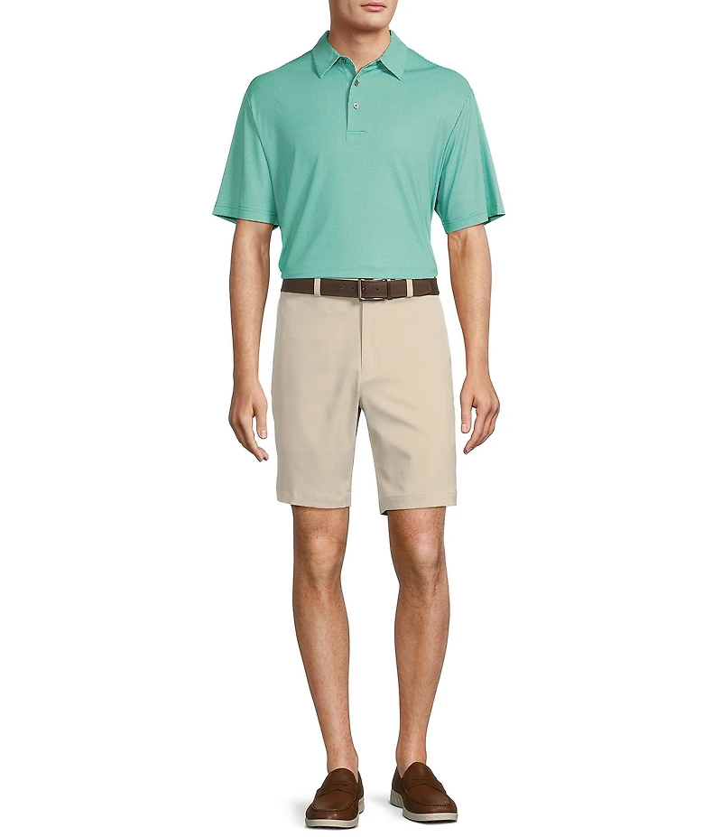 Roundtree & Yorke Performance Gingham Print Polo Shirt