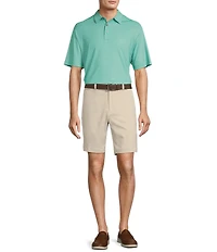Roundtree & Yorke Performance Gingham Print Polo Shirt
