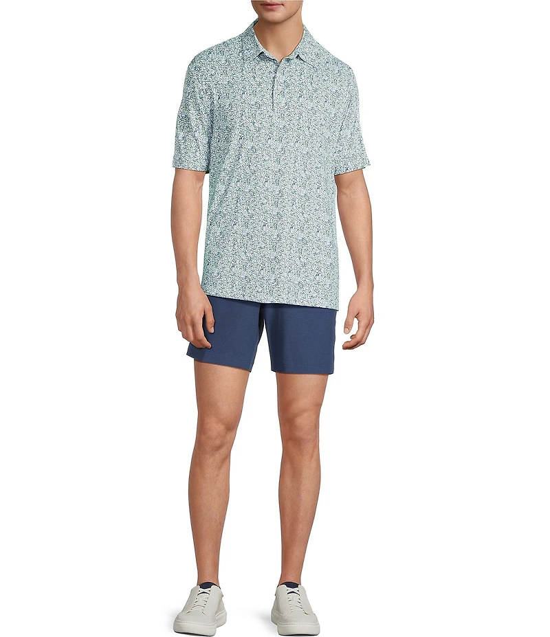 Roundtree & Yorke Performance Golf Club Print Polo Shirt