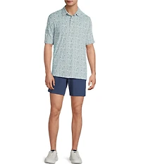 Roundtree & Yorke Performance Golf Club Print Polo Shirt