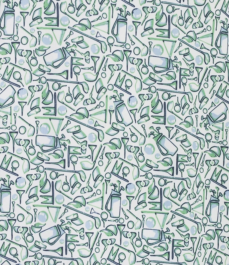 Roundtree & Yorke Performance Golf Club Print Polo Shirt