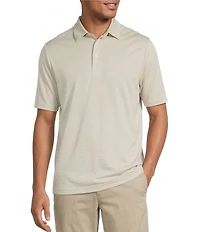 Roundtree & Yorke Performance Grid Jacquard Polo Shirt