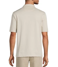 Roundtree & Yorke Performance Grid Jacquard Polo Shirt