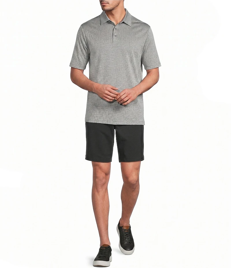 Roundtree & Yorke Performance Jacquard Squares Polo