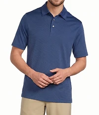 Roundtree & Yorke Performance Jacquard Squares Polo