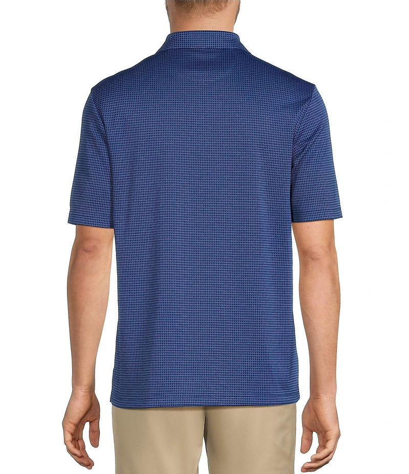 Roundtree & Yorke Performance Jacquard Squares Polo