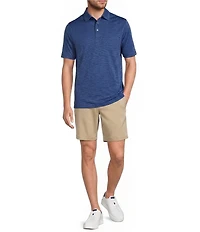 Roundtree & Yorke Performance Jacquard Squares Polo