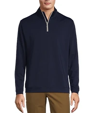 Roundtree & Yorke Performance Long Sleeve French Terry Solid Quarter Zip Pullover