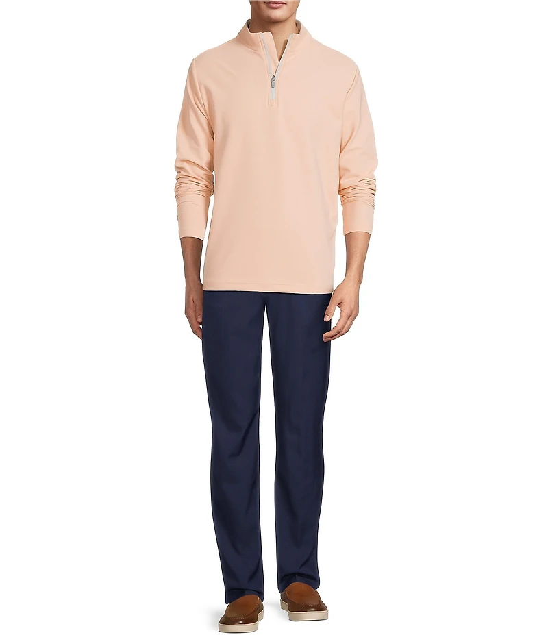 Roundtree & Yorke Performance Long Sleeve Performance Solid Quarter Zip Pullover