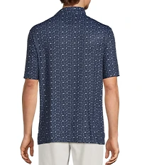 Roundtree & Yorke Performance Medallion Geo Print Polo Shirt