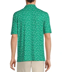 Roundtree & Yorke Performance Micro Floral Print Polo Shirt