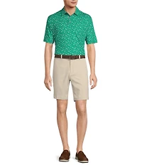 Roundtree & Yorke Performance Micro Floral Print Polo Shirt