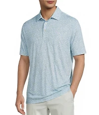 Roundtree & Yorke Performance Mosaic Print Polo Shirt